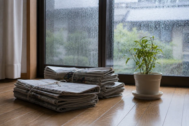 梅雨の湿気対策、新聞紙の置き場所として効果的なのは？