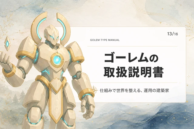 ゴーレムタイプの取扱説明書