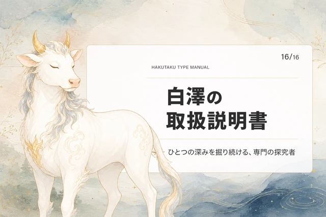 白澤タイプの取扱説明書